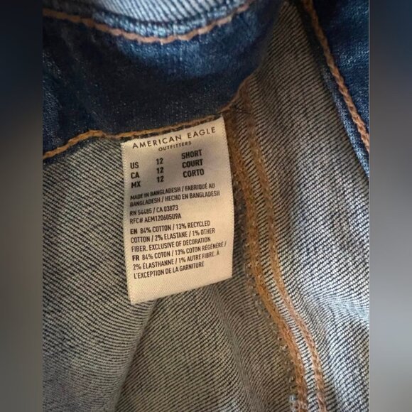 American Eagle overall jeans US 12 Short - Picture 4 of 4